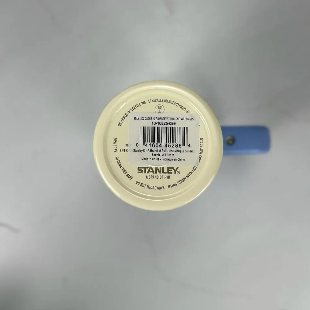 Stanley Oasis Collection 40oz Flowstate Tumbler Cornflower Cabana Gloss Stripes - Picture 4 of 4